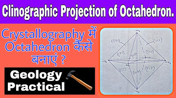Clinography Projection of Octahedron || Clinographic Crystal Model of Octahedron || Gyan ka Darbaar