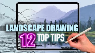 PROCREATE Landscape Drawing TOP TIPS