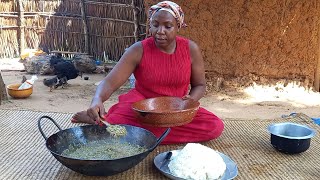 African Village Life\/\/Cooking Most Delicious Traditional Vegetable for Lunch