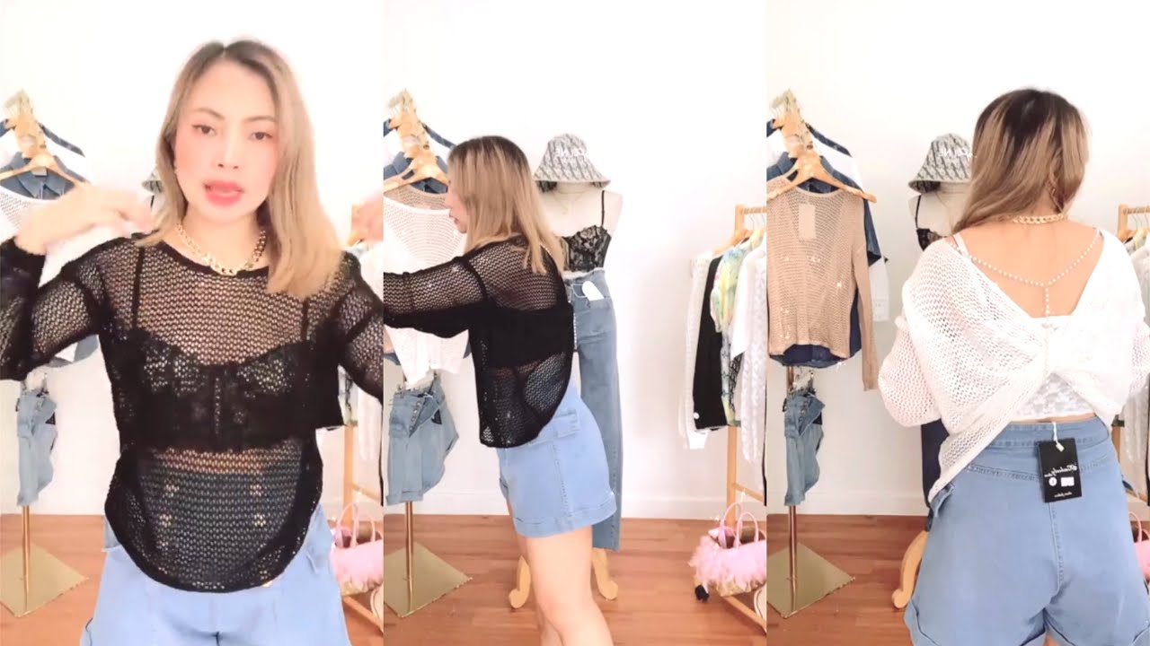 Live sales ladies beautiful sexy clothes -try on haul-172 - YouTube