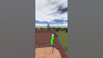 Baldi Destroys Plankton Aughh in Big Maze Nextbot Gmod