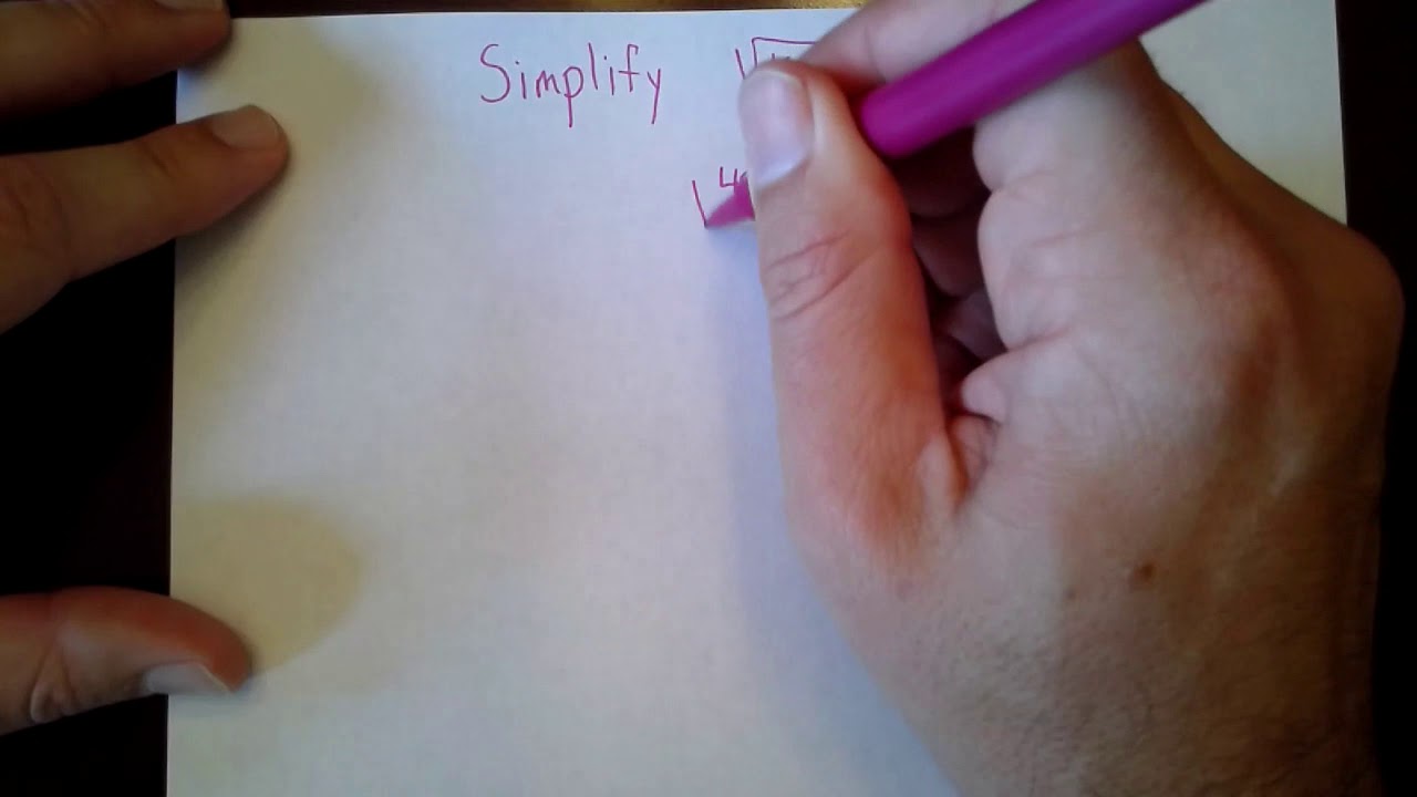 Simplifying Radicals (160) - YouTube
