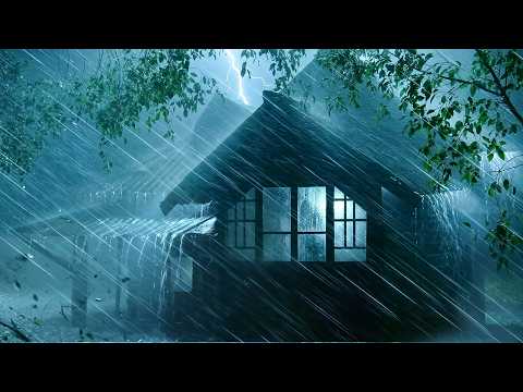 Relax & Fall Asleep Instantly in 3 Minutes | Terrible Rainstorm on Metal Roof & Strong Thunder