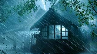 Relax & Fall Asleep Instantly in 3 Minutes | Terrible Rainstorm on Metal Roof & Strong Thunder