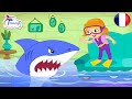  lilly samuse avec de la peinture magique  dessins anims de requins pour les enfants 