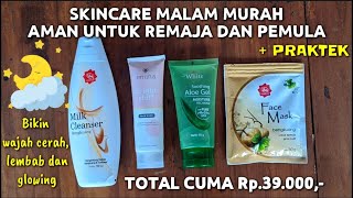 CHEAP NIGHT SKINCARE TOTAL ONLY Rp.39,000 | SAFE FOR TEENAGERS BEGINNERS & SCHOOL CHILDREN   PRAC...