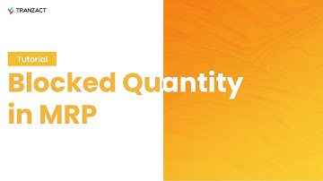 What is Blocked Quantity in MRP in TranZact?