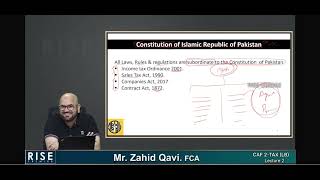 Tax Lec 2 - CAF 2 SIR ZAHID QAVI SPRING 2027 LECTURES - FEB 2027 LECTURES