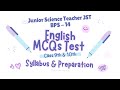 English MCQs Test preparation | JST BPS 14 | 9th & 10th