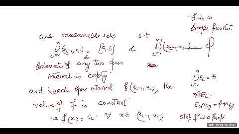 MEASURE THEORY: Step function and its examples and theorem on simple function