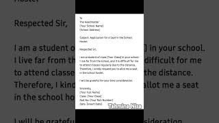 Application for a seat in the school hostel#application #school #schoolhostel #seatinthehostel screenshot 1
