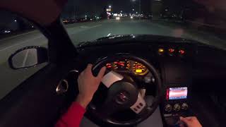 NISSAN 350z HR NIGHT CRUISE POV (POPCORN MAP + PULLS)