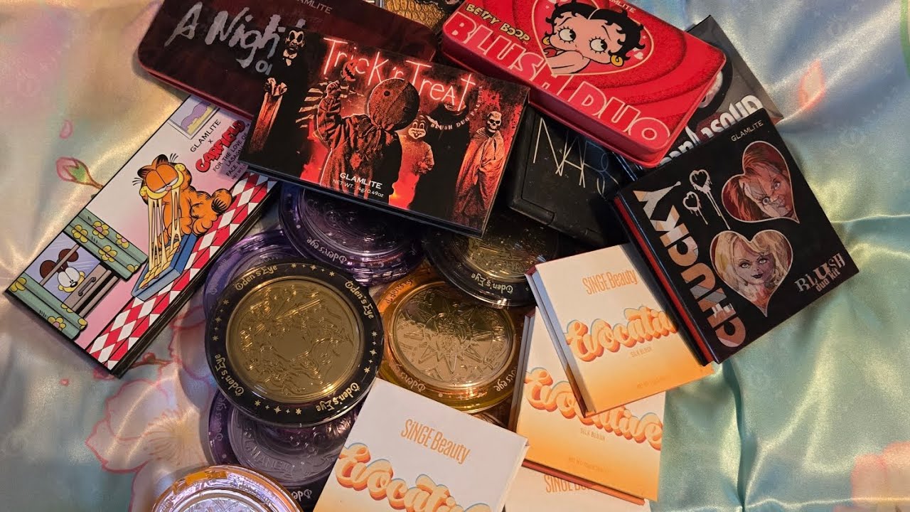 2025 blush collection and swatches. Glamlite, Odens Eye and Singe.