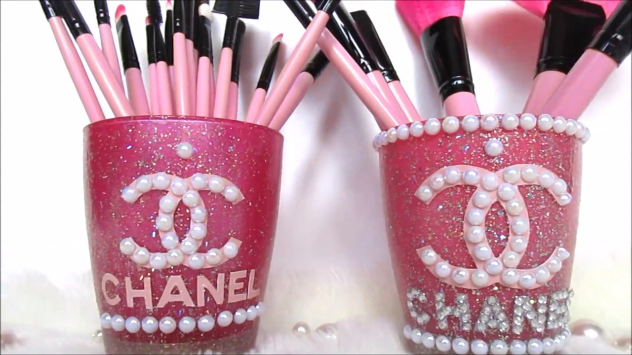 DIY ROOM DECOR - Porta pennelli CHANEL - Make up Brush Holder 