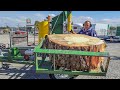 10 Extreme Biggest Homemade Firewood Processing Equipments Working, Fast Log Splitter Wood Cutting