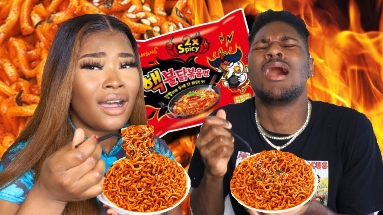 1000$ SI TU NE BOIS PAS D'EAU | EXTREME spicy noodle CHALLENGE - YouTube