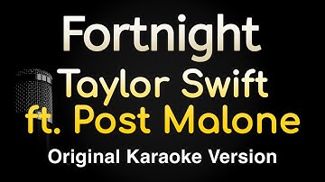 Thumbnail of Fortnight - Taylor Swift ft. Post Malone (Karaoke Songs With Lyrics - Original Key)