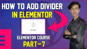 how to add a divider in Elementor || Elementor divider element tutorial in Urdu & Hindi Part - 7