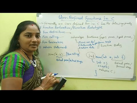 C-Language||Class-70||User Defined Functions in C||Both in Telugu and English||Telugu Scit Tutorials