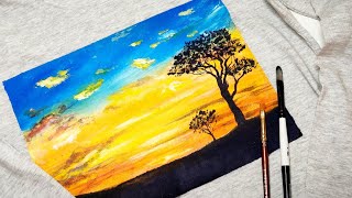 Painting with Pebeo Setacolor on clothes African Sunset Demo by Fabric Painting Coach 435 views 2 years ago 2 minutes, 25 seconds
