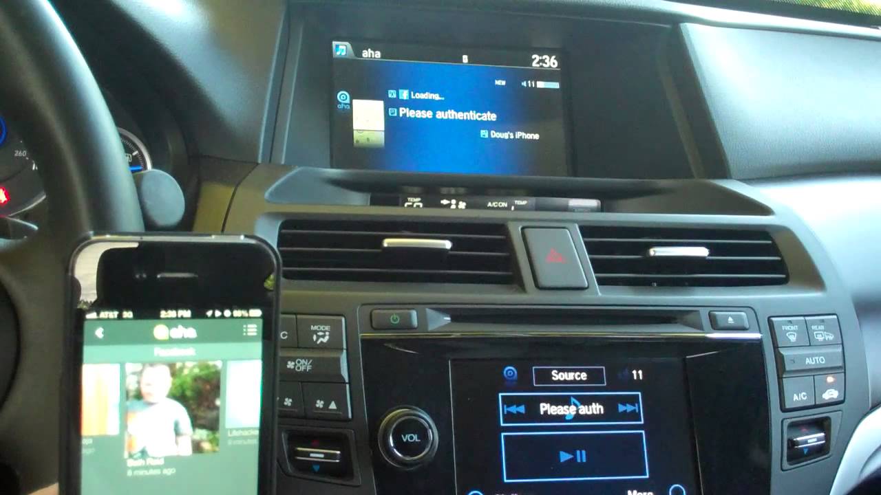 Aha Radio in a 2013 Honda Crosstour - YouTube