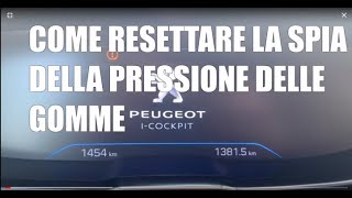 PEUGEOT Come Resettare la Pressione Gomme Resimi