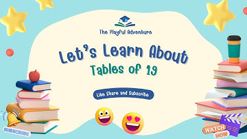 Multiplication Table of 19 | Learn 19 Times Table for Kids