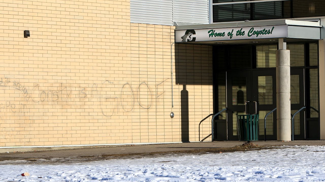 Centennial High School Vandalized With Graffiti Calgary Herald