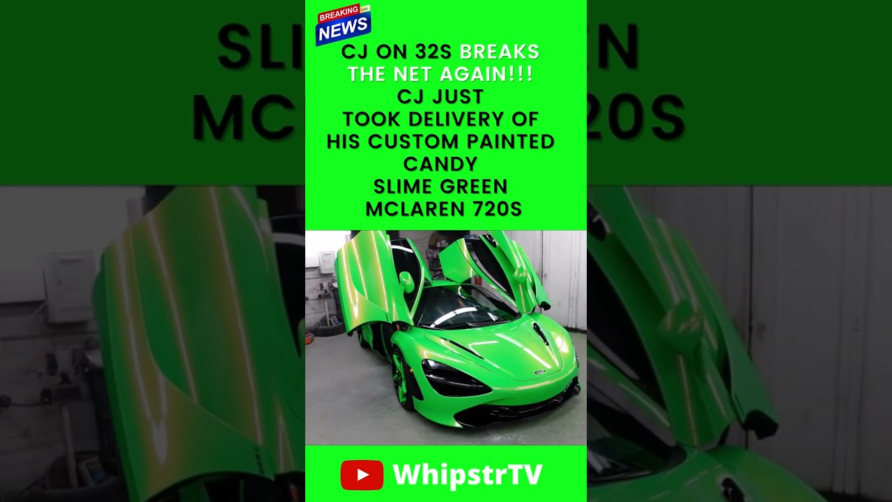 Breaking News CJ On 32s BREAKS THE NET AGAIN Took Delivery Of Sour Apple Green Mclaren Shorts