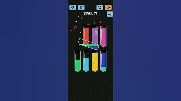 water color sort game 🎮| level 21 part 2 | funny video #shortvideo  #games #ZoeyGames&LilZami