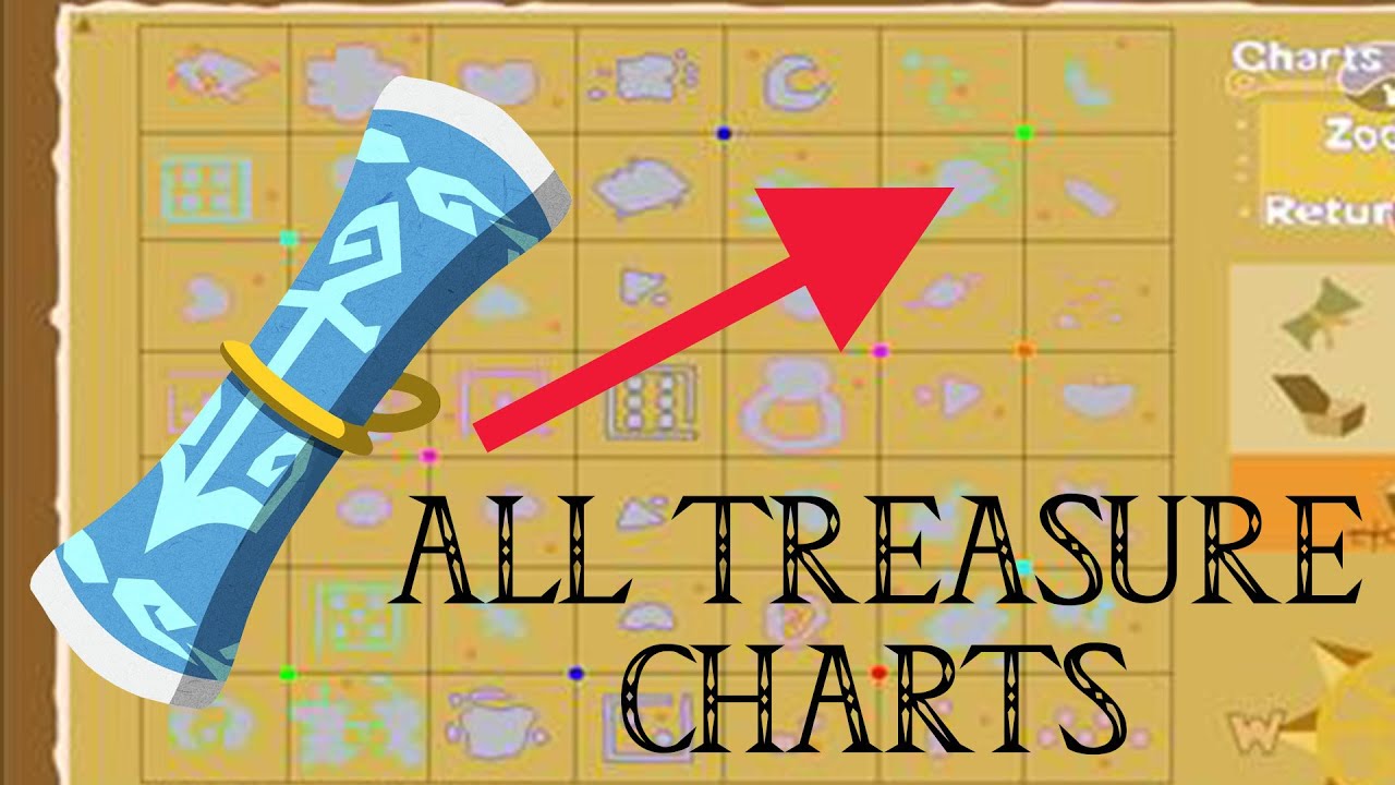 The Legend of Zelda The Wind Waker - All Treasure Charts Guide - YouTube