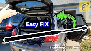 Fix Hatch/Hood/Trunk lift support DIY  Simple Easy Cheap Fast Gas Strut Lift Support replacement