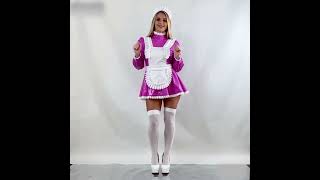 Wetlook Long Sleeve Maid Cosplay Uniforms 7180  #maid #pvcclothing #dress #cosplay