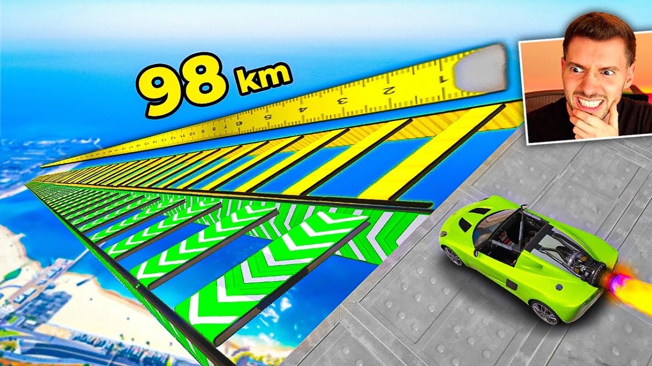 MEGA RAMPA 2x com escada de NITRO (impossível) no GTA 5