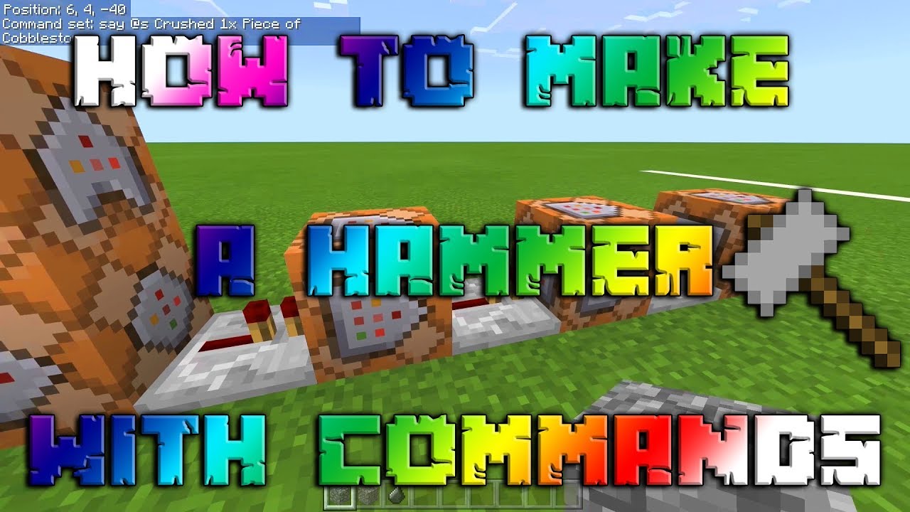 Minecraft: How To Make a Hammer With Commands Tutorial - YouTube