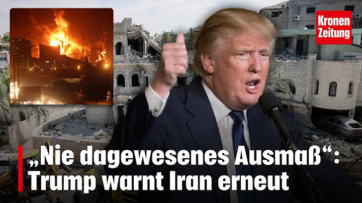 „Nie dagewesenes Ausmaß“: Trump warnt Iran erneut I krone.tv NEWS