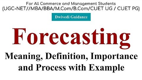 Forecasting in Management, forecasting Meaning, forecasting process, importance of forecasting, mba