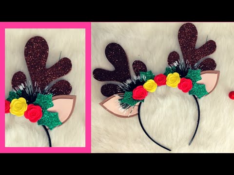 MANUALIDADES PARA NAVIDAD-diadema de reno. hecho arte YouTube