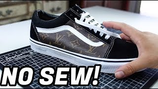 Vans, Shoes, Custom Louis Vuitton Signature Print Vans