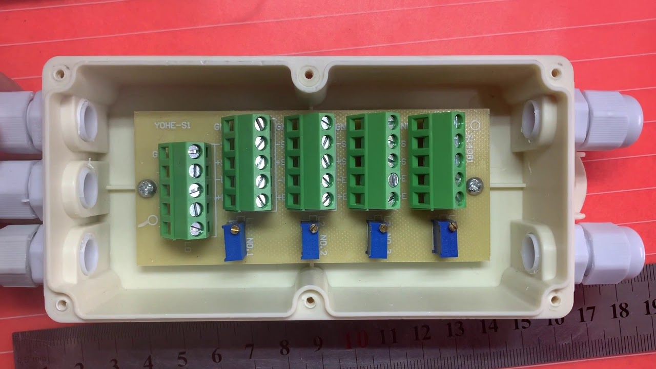 load cell junction box, 5-hole 4-wire junction box weighbridge - YouTube