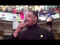 A year ago at the Wisconsin protests: Jesse Jackson — with Tammy Baldwin at his side — held court in the Capitol.