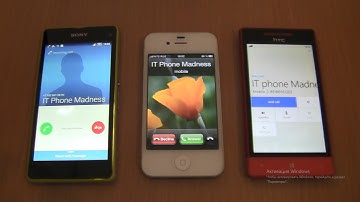 Incoming call & Outgoing call at the Same Time Iphone 4s ios 6+HTC 8S+Sony Xperia Z1 Compact