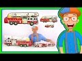 Learn Sizes with Fire Trucks | Blippi Toys Smallest to Biggest!