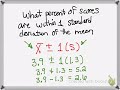 Calculating Percentages Within One Standard Deviation of the Mean