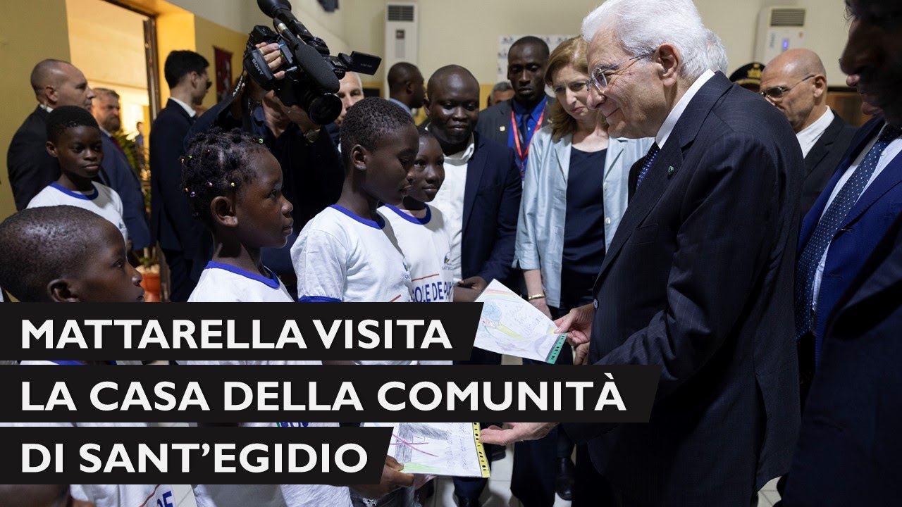 Il Presidente Mattarella visita la Casa dell'Amicizia di Sant’Egidio ad Abidjan, in Costa d'Avorio