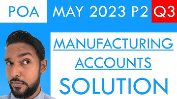 PoA - May 2023 P2 Q3 - Manufacturing accounts | Accounting concepts