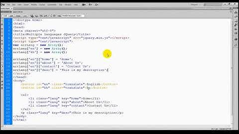 PHP : Simple Multi Language Site Example