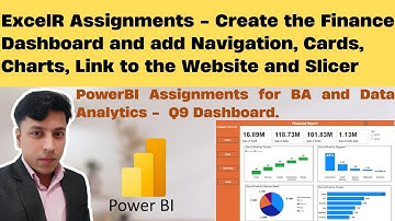 ExcelR Assignment Solution for BA and Data Analytics. Q9 -Dashboard. Navigation, Cards, Slicers 🤢🥶