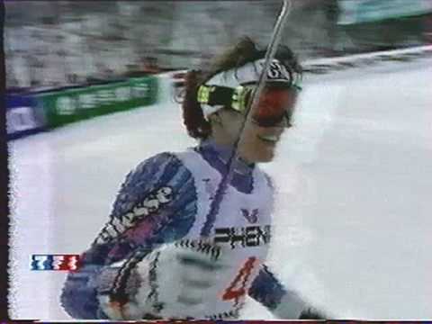 Carole Merle 1993 TV before & after World Ski Cham...