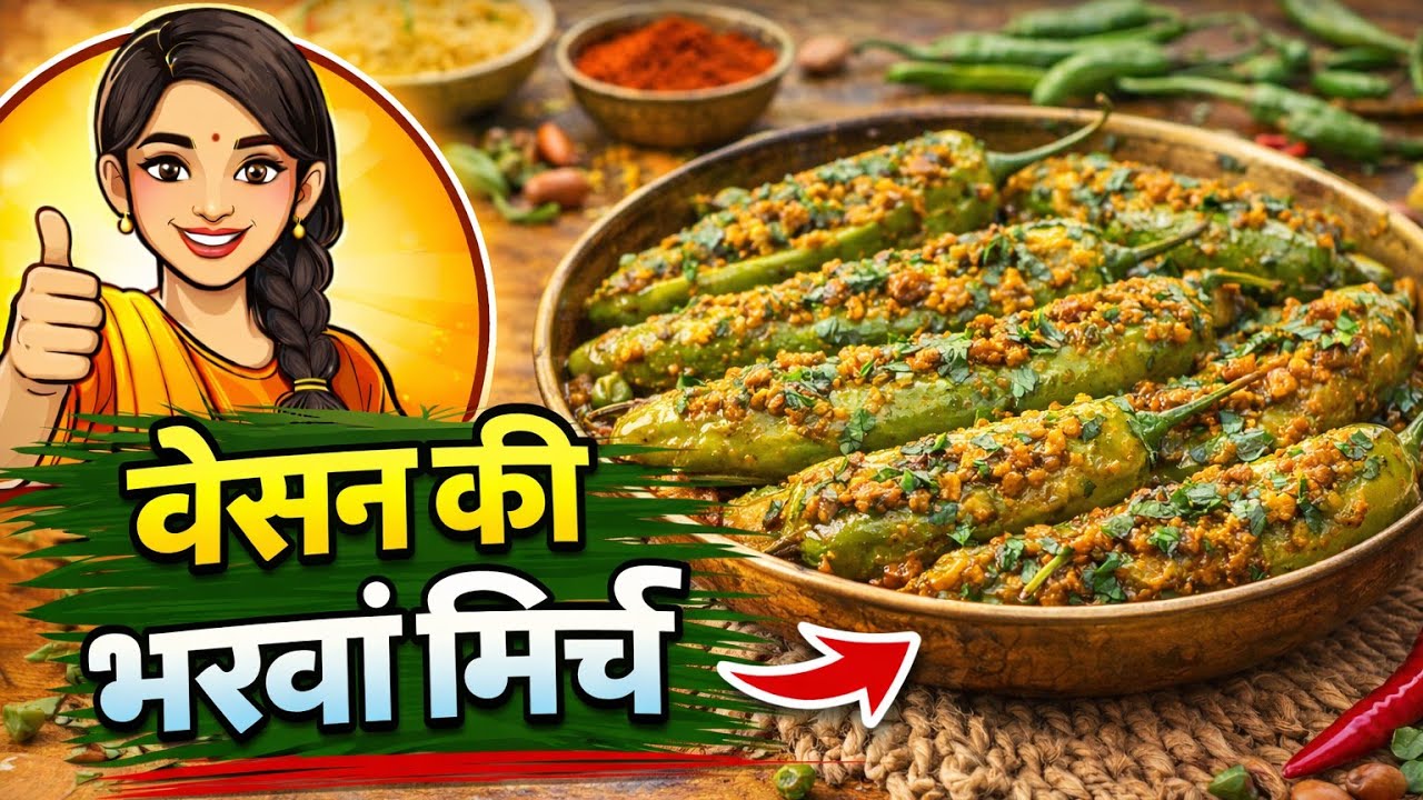 बेसन की भरवा मिर्च | Besan ki bharwa mirch #food #recipe #kitchen 